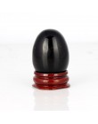Naturalny karneol 40mm jajka kamień rzeźbione rzemiosło z drewniana podstawka Chakra Healing Reiki do dekoracji domu koraliki da
