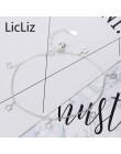 LicLiz 925 Sterling Silver bransoletki na nogę dla kobiet gwiazda piłka regulowany łańcuszek na kostkę urok zapięcie bransoletki