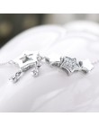 SA SILVERAGE prawdziwe 925 Sterling Silver obrączki dla kobiet w porządku biżuteria cyrkon gwiazda Charms regulowane 2019 gorąca