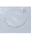 Śliczne Tinny cienka 100% prawdziwe. 925 srebro biżuterii, małe gwiazdki bransoletka na kostkę GTLS610