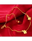 Moda gorąca sprzedaży 24 K złoty łańcuszek na kostkę biżuteria Chain Charm mężczyzna kobiet urodziny prezent na rocznicę biżuter