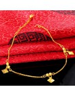 Moda gorąca sprzedaży 24 K złoty łańcuszek na kostkę biżuteria Chain Charm mężczyzna kobiet urodziny prezent na rocznicę biżuter