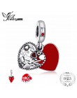 Jewelrypalace 925 Sterling Silver tajne podziw Red emalia koraliki Charms Fit bransoletki prezenty dla niej moda biżuteria preze