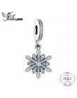 Jewelrypalace 925 Sterling Silver Froast kwiat stworzył niebieski Nano dynda koraliki Charms Fit bransoletki moda unikalne DIY b