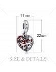 Jewelrypalace 925 Sterling Silver tajne podziw Red emalia koraliki Charms Fit bransoletki prezenty dla niej moda biżuteria preze