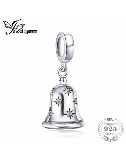 JewelryPalace boże narodzenie dzwonek sześciennych cyrkon 925 Sterling Silver paciorki dla kobiet 2018 nowa gorąca sprzedaż pięk