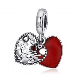 Jewelrypalace 925 Sterling Silver tajne podziw Red emalia koraliki Charms Fit bransoletki prezenty dla niej moda biżuteria preze