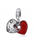 Jewelrypalace 925 Sterling Silver tajne podziw Red emalia koraliki Charms Fit bransoletki prezenty dla niej moda biżuteria preze