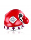 Jewelrypalace 925 Sterling Silver tajne podziw Red emalia koraliki Charms Fit bransoletki prezenty dla niej moda biżuteria preze