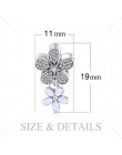 Jewelrypalace 925 Sterling Silver Shimmering klastra wyczyść cyrkonia flory Charm bransoletki prezenty dla kobiet moda biżuteria