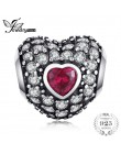 Jewelrypalace 925 Sterling Silver odważny ducha purpurowe serce koraliki Charms Fit bransoletki prezenty dla niej rocznica biżut