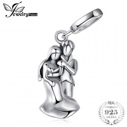 JewelryPalace 925 Sterling srebrny szczęśliwy żonaty młoda para koraliki charm w stylu fit bransoletki nowa gorąca sprzedaż dla 