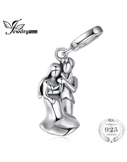 JewelryPalace 925 Sterling srebrny szczęśliwy żonaty młoda para koraliki charm w stylu fit bransoletki nowa gorąca sprzedaż dla 