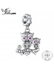 JewelryPalace 925 Sterling Silver utworzono RubyOwl rodziny koraliki charm w stylu fit bransoletki nowa gorąca sprzedaż dla kobi