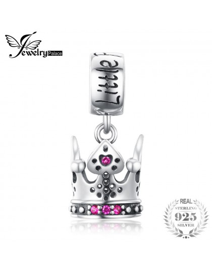 JewelryPalace księżniczka korona utworzono Ruby 925 Sterling Silver paciorki 2018 New Hot sprzedaż piękny prezent Fine Jewelry d