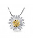 OMHXZJ hurtownie biżuteria okrągły kobieta słońce kwiat mała daisy gwiazda kpop 925 sterling silver bez łańcucha naszyjnik zawie
