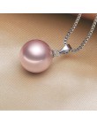Gorąca sprzedaż perła wisiorek 9-12 MM Tahitian Shell Pearl wisiorek moda srebro biżuteria dziewczyny prezent