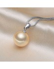 Gorąca sprzedaż perła wisiorek 9-12 MM Tahitian Shell Pearl wisiorek moda srebro biżuteria dziewczyny prezent