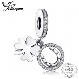 Jewelrypalace 925 Sterling Silver kwiat biały szczęście wokół uroku bransoletki prezenty dla kobiet prezenty na rocznicę moda bi
