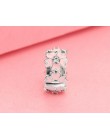 Fine jewelry 925-sterling-silver biżuteria klip Charms miłość serce srebrne koraliki Fit europejskie bransoletki DIY akcesoria