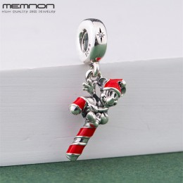 Memnon cartoon boże narodzenie Santa cukierki charms 925 Sterling Silver charm Fit koraliki bransoletki DIY dla kobiet biżuteria