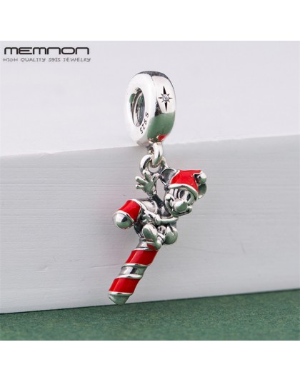 Memnon cartoon boże narodzenie Santa cukierki charms 925 Sterling Silver charm Fit koraliki bransoletki DIY dla kobiet biżuteria