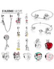 FAHMI 100% 925 Sterling Silver 1:1 edycja limitowana 90th rocznica mieniące się portret klip wisiorek koralik bransoletka Charm 