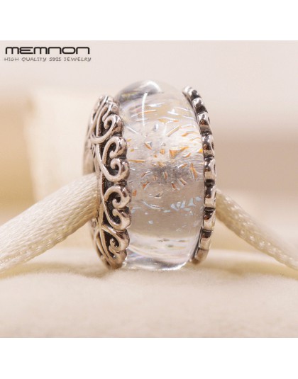 2018 nowa jesienna kolekcja uroki 925 srebro białe Murano szklane koraliki fit charm bransoletka DIY dla kobiet Memnon biżuteria
