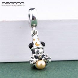 Memnon cartoon charms 925 Sterling srebrny mysz urok pasuje koraliki bransoletki DIY dla kobiet boże narodzenie moda wisiorek – 