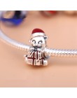 Memnon kolekcja zimowa charms 925 srebro biżuterii Snowman Santa koraliki fit bransoletki DIY prezent na boże narodzenie BE413