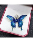 ZHBORUINI 2019 prawdziwe naturalne perły broszka niebieski emalia Butterfly Pearl szpilki słodkowodne perły biżuteria dla kobiet