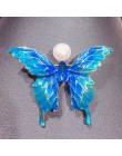 ZHBORUINI 2019 prawdziwe naturalne perły broszka niebieski emalia Butterfly Pearl szpilki słodkowodne perły biżuteria dla kobiet