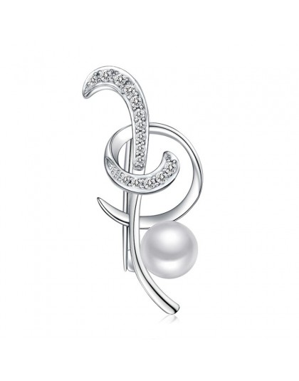 Sinya 925 srebrne broszki z AAAAA naturalne perły tonów wysokich nuty styl dobry prezent dla kobiet z obrotowym spinka podkład