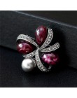 W stylu Vintage perła kamień naturalny agat broszki dla kobiet kryształ broszka Pins kobiet broszka dla bukiety ślubne biżuteria