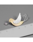 Lotus zabawy majątek 925 Sterling Silver ręcznie grzywny biżuteria kreatywny latające ptaki z owocami broszki dla kobiet śliczny