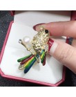 ZHBORUINI 2019 naturalne perły broszka ptak papuga perła Breastpin słodkowodne perły biżuteria dla kobiet boże narodzenie akceso