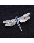 GEM'S balet 1.41Ct naturalne błękitny Topaz broszka 925 Sterling silver ręcznie projekt Dragonfly broszki dla kobiet w porządku 