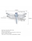 GEM'S balet 1.41Ct naturalne błękitny Topaz broszka 925 Sterling silver ręcznie projekt Dragonfly broszki dla kobiet w porządku 