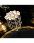 GLSEEVO naturalne barokowy Pearl Tassel broszka dla kobiet Party piękne Broche broszki Du Luxe Femme Bijoux luksusowe biżuteria 