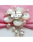 ASHIQI nowy przyjście naturalna perła słodkowodna broszka ręcznie zrobiony kwiatek broszka Pin romantyczny ślub panna młoda druh