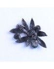 W stylu Vintage kwiatowy liści broszka liść kwiat broszka Retro srebrny kamień szpilki i broszki dla kobiet materiał szalik szpi