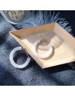 2018 nowy moda Bling Bling Hoop kolczyki dla kobiet błyszczące kryształowe Hollow okrągłe koło biżuteria na uszy na prezent na ś