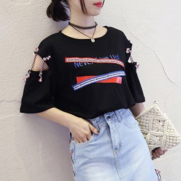 Harajuku plus rozmiar lato bluzki dla kobiet 2018 O-neck koreański styl kobiety koszule casual streetwear kobiet t koszula odzie
