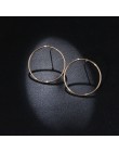 RscvonM nowy proste koreański moda Aros kolczyki duże koła dla kobiet geometryczne Ear obręcze kolczyk Brincos biżuteria prezent