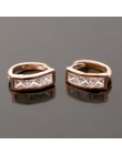ZOSHI marka Vintage złote kolczyki kołowe biżuteria ślubna ucha kolczyki dla kobiet w sprzedaży hurtowej wyczyść CZ kryształowe 