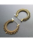 ISINYEE w stylu Vintage okrągłe kolczyki małe kółka dla kobiet dziewczyn antyczne tybetański złoto srebro koło ucha boho etniczn