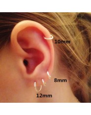 Moda 925 Srebrne kolczyki dla kobiet małe Mini kółka ucha klamra okrągły koło kolczyki 8mm-20mm