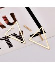 Nowe geometryczne trójkąt oświadczenie Big Hoop kolczyki w stylu Punk dziewczyny Party pętli Party kobiety moda damska Maxi biżu