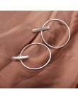 RscvonM 2018 nowy koreański proste Aros Hoop kolczyki dla kobiet geometryczne duże koło ucha Hoop kolczyki Brincos biżuteria mod
