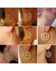 Nowe mody geometryczne Vortex koło zębate spiralne Hoop kolczyki dla kobiet w stylu Vintage Ear Bijoux dynda Brincos Party biżut